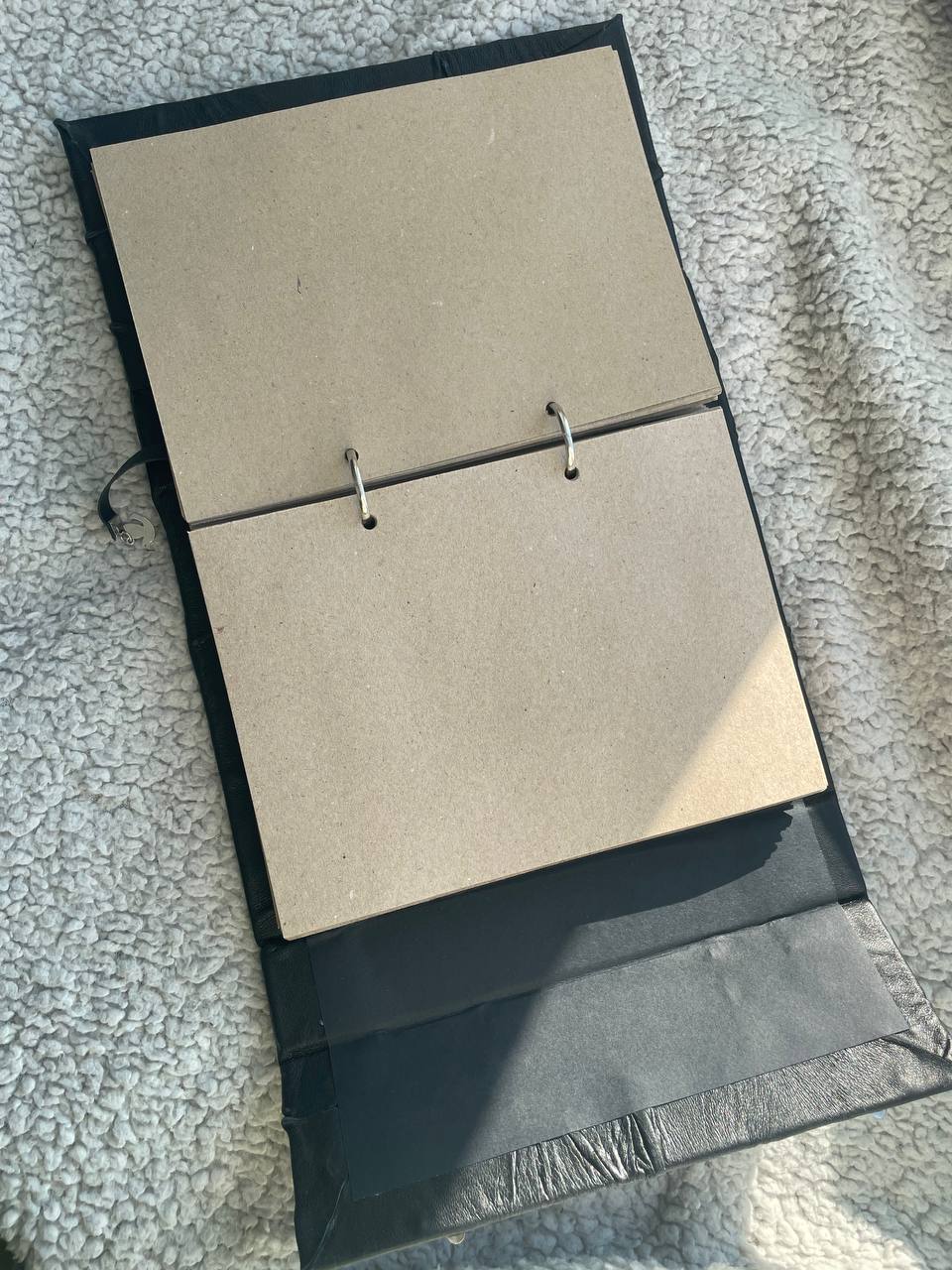 Ring Binder Grimoire – Refillable Witch Journal with Triple Moon & Fern Design