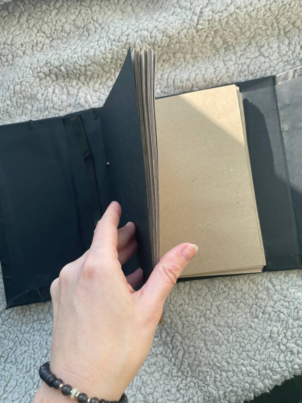 Ring Binder Grimoire – Refillable Witch Journal with Triple Moon & Fern Design