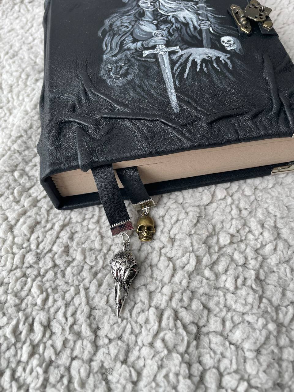 Hel Grimoire – Handmade Norse Goddess of the Dead Journal in Black Leather