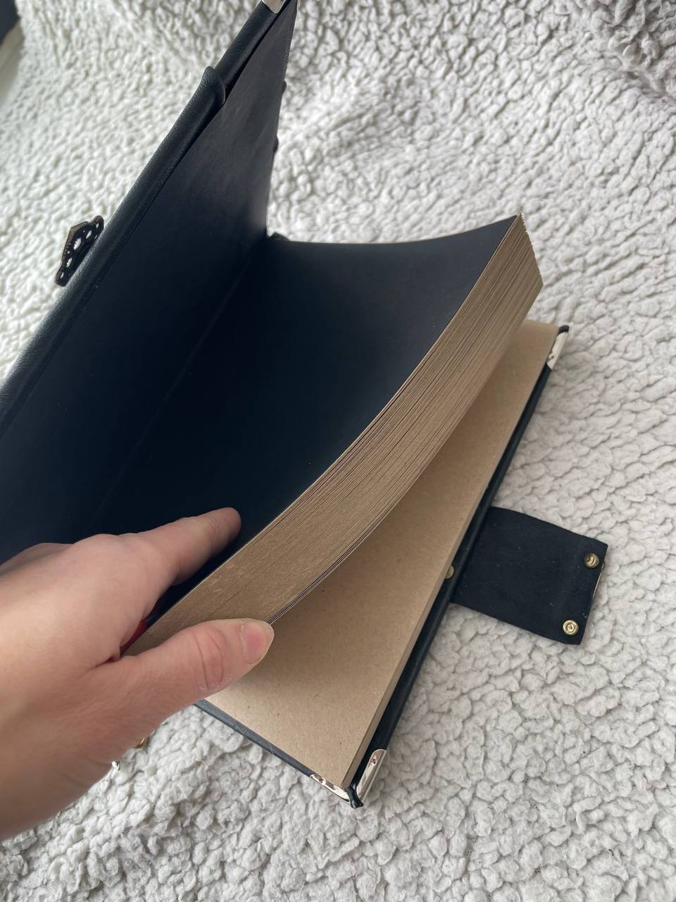 Hel Grimoire – Handmade Norse Goddess of the Dead Journal in Black Leather