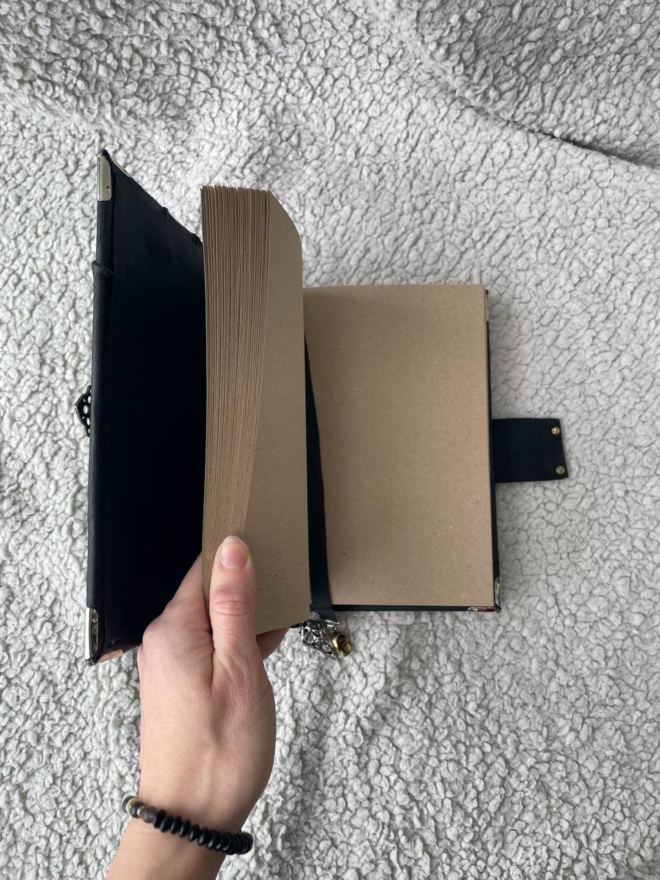 Hel Grimoire – Handmade Norse Goddess of the Dead Journal in Black Leather