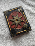 The Dawn of Venus Grimoire | Star of Ishtar Leather Journal with Tiger’s Eye