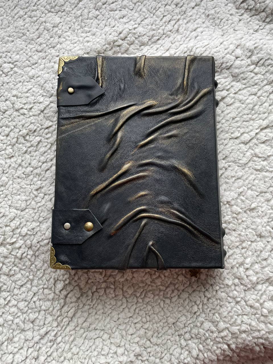 The Dawn of Venus Grimoire | Star of Ishtar Leather Journal with Tiger’s Eye