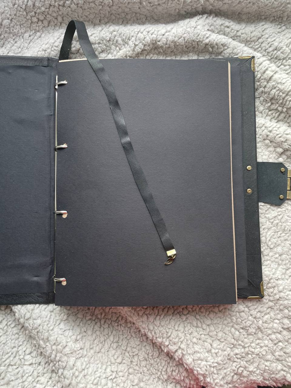 Grimoire A4 Handmade Leather Ring Binder for Witches | Pagan Spellbook with Replaceable Pages