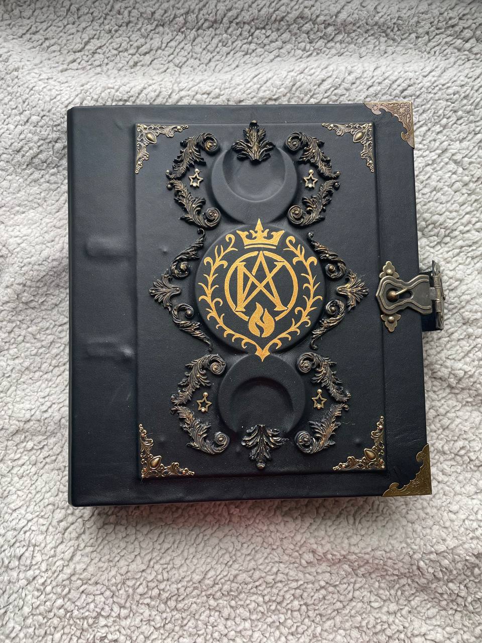 Personalized Sigil Binder Grimoire – Custom Logo / Symbol | Handmade Large Ring Binder Book