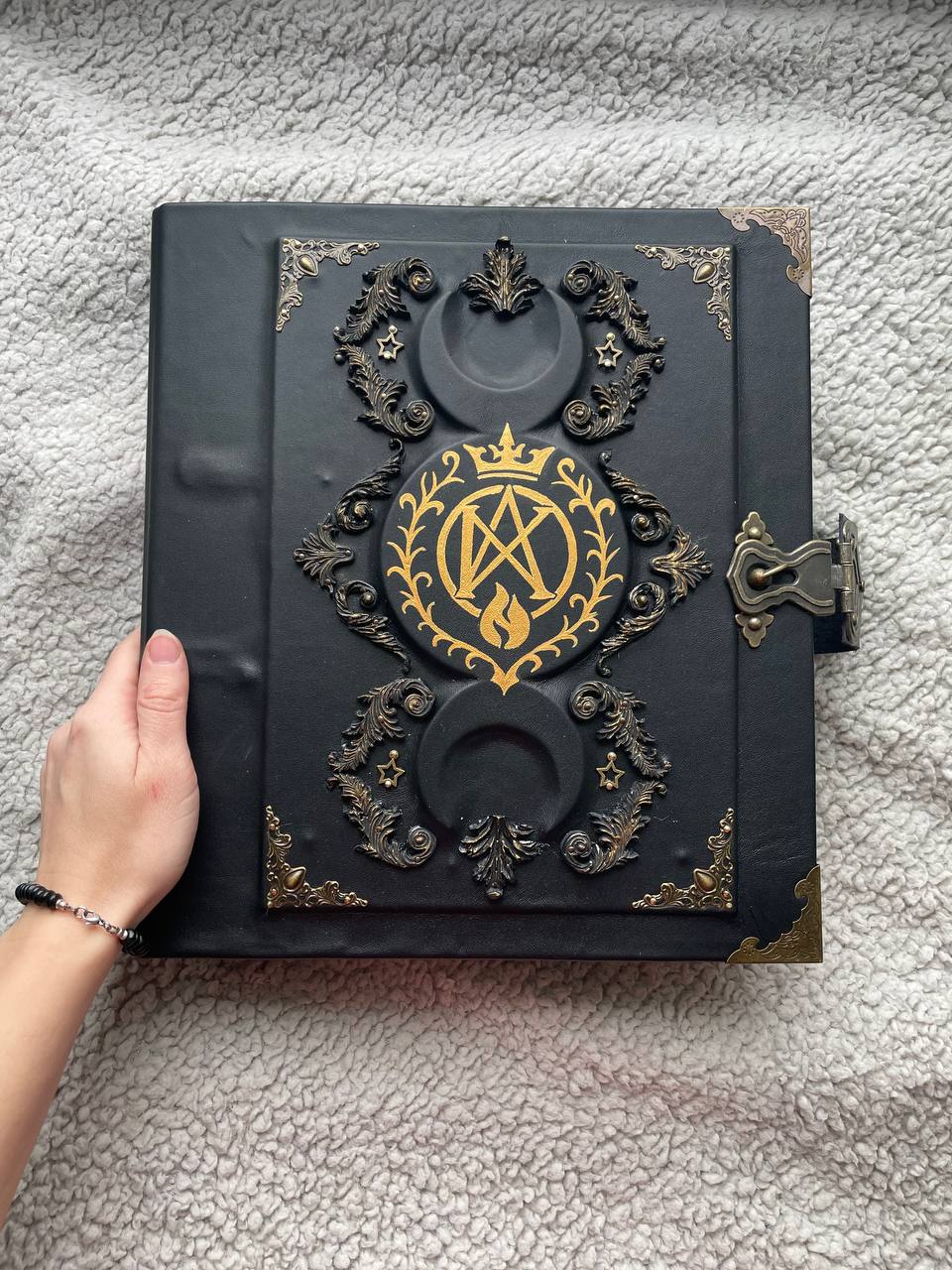 Personalized Sigil Binder Grimoire – Custom Logo / Symbol | Handmade Large Ring Binder Book
