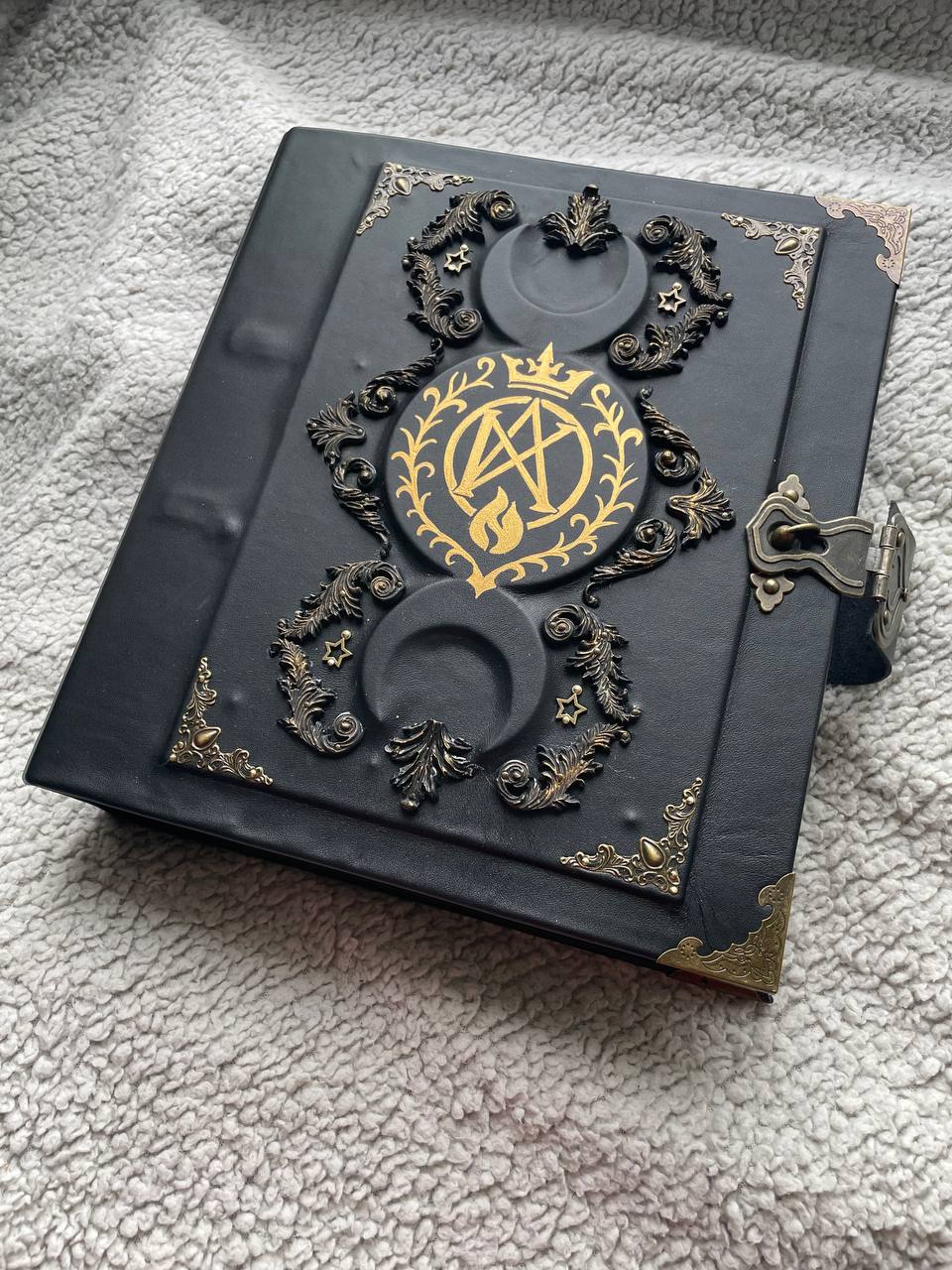 Personalized Sigil Binder Grimoire – Custom Logo / Symbol | Handmade Large Ring Binder Book
