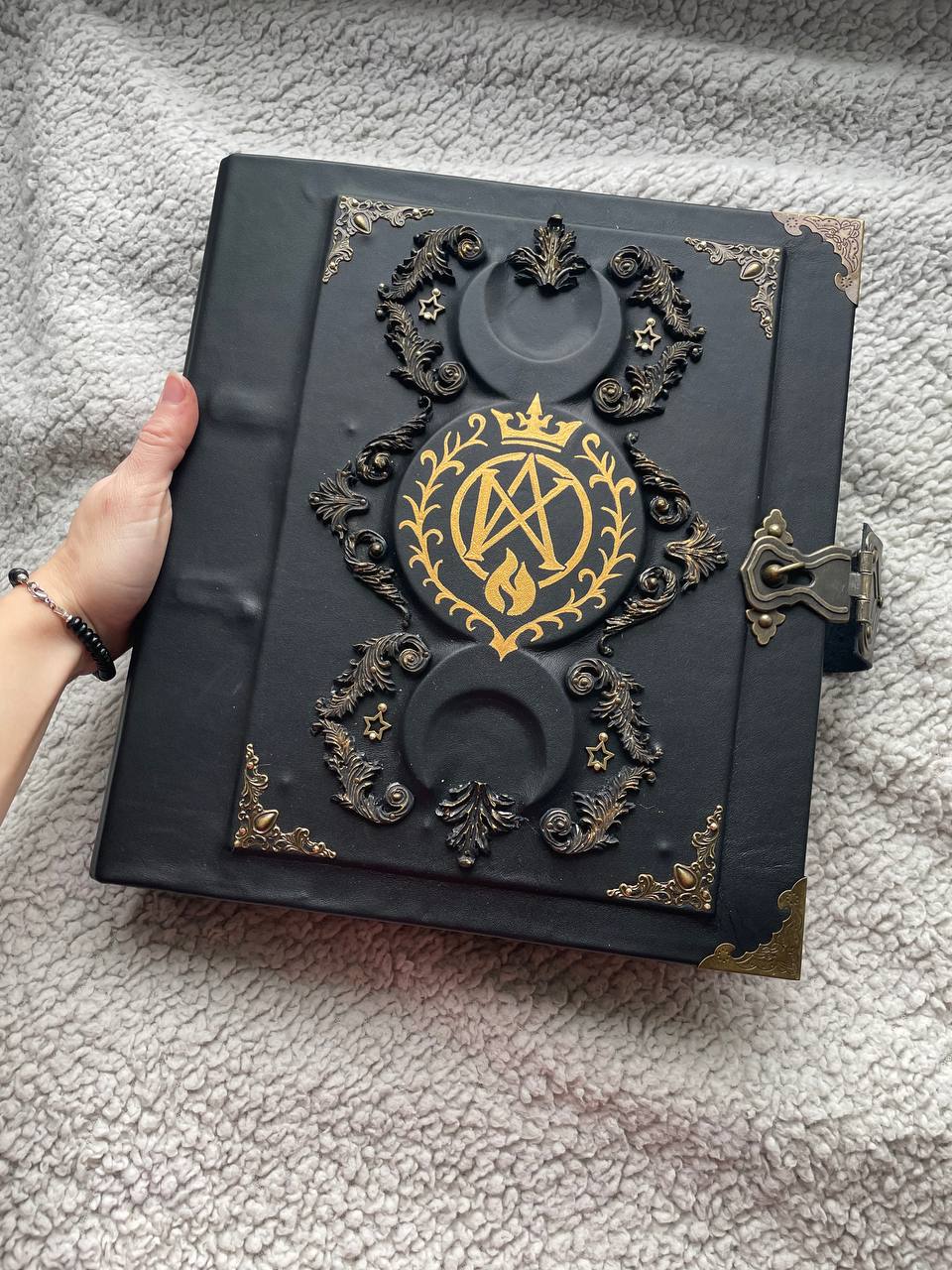 Personalized Sigil Binder Grimoire – Custom Logo / Symbol | Handmade Large Ring Binder Book