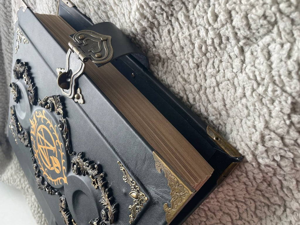 Personalized Sigil Binder Grimoire – Custom Logo / Symbol | Handmade Large Ring Binder Book