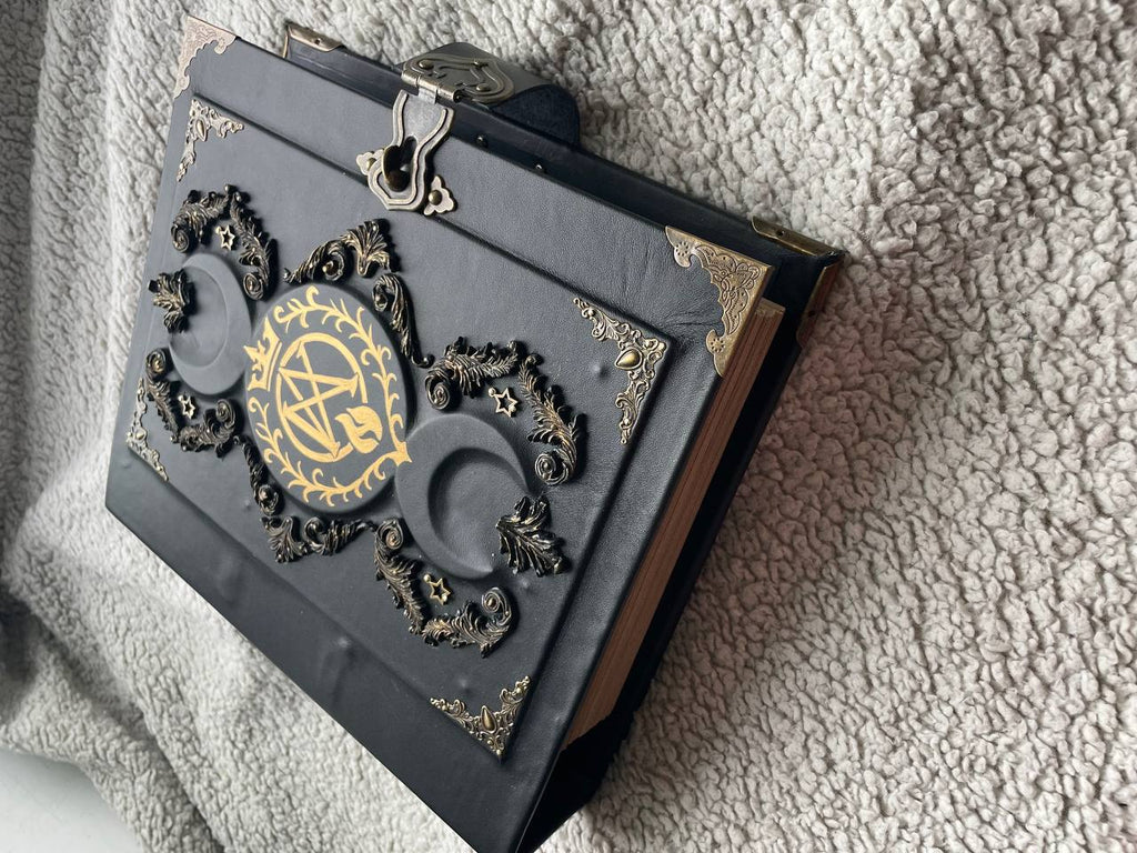 Personalized Sigil Binder Grimoire – Custom Logo / Symbol | Handmade Large Ring Binder Book