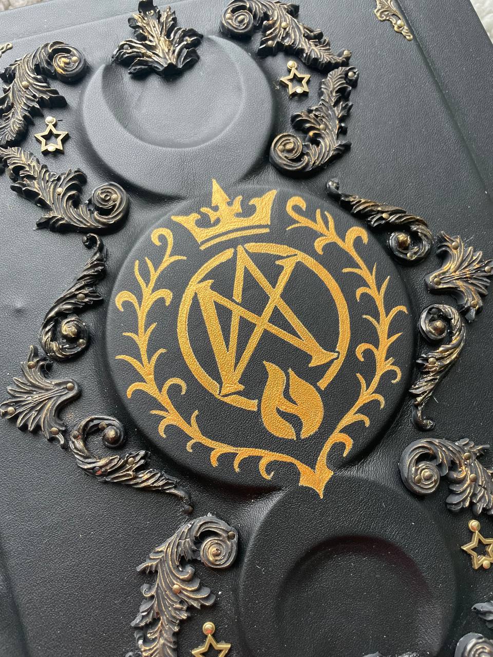 Personalized Sigil Binder Grimoire – Custom Logo / Symbol | Handmade Large Ring Binder Book