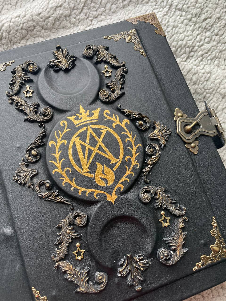 Personalized Sigil Binder Grimoire – Custom Logo / Symbol | Handmade Large Ring Binder Book