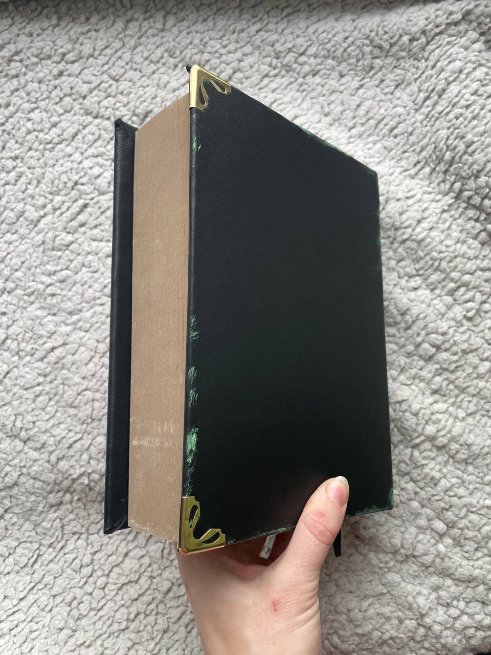 Maleficent Replica Spell Book with Golden Dragon - Hand-Painted Fantasy Book