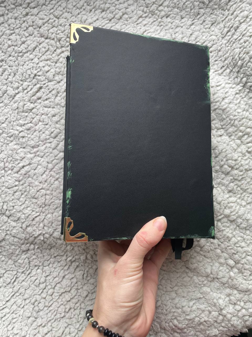 Maleficent Replica Spell Book with Golden Dragon - Hand-Painted Fantasy Book