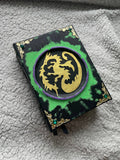 Maleficent Replica Spell Book with Golden Dragon - Hand-Painted Fantasy Book