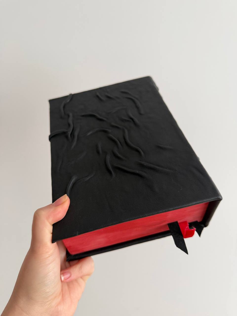 Lilith Sigil Grimoire • A5 Black Leather Spellbook • Handmade Witchcraft Journal