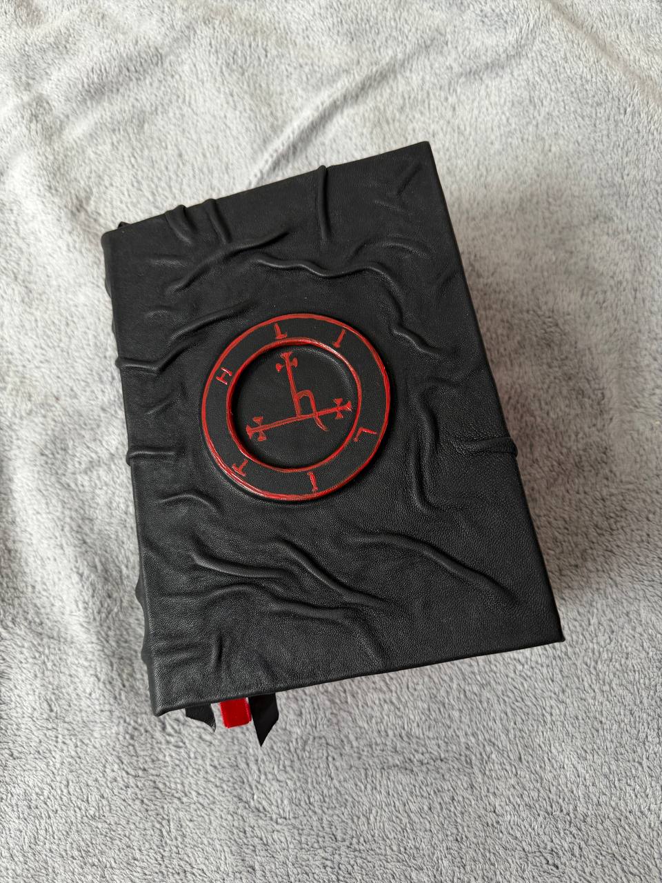 Lilith Sigil Grimoire • A5 Black Leather Spellbook • Handmade Witchcraft Journal