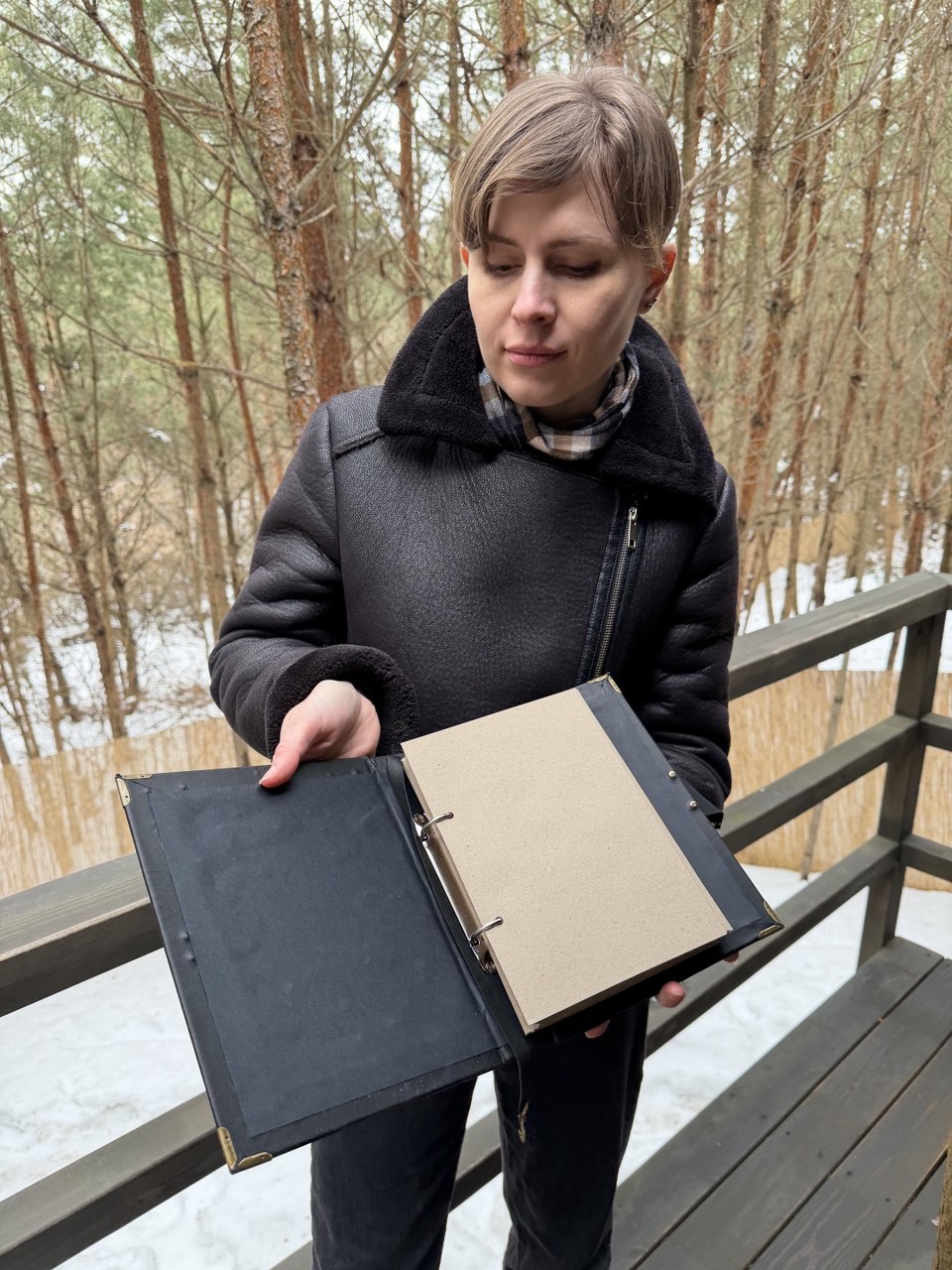 Leather Grimoire Binder with Triple Moon Phase & Tree of Life