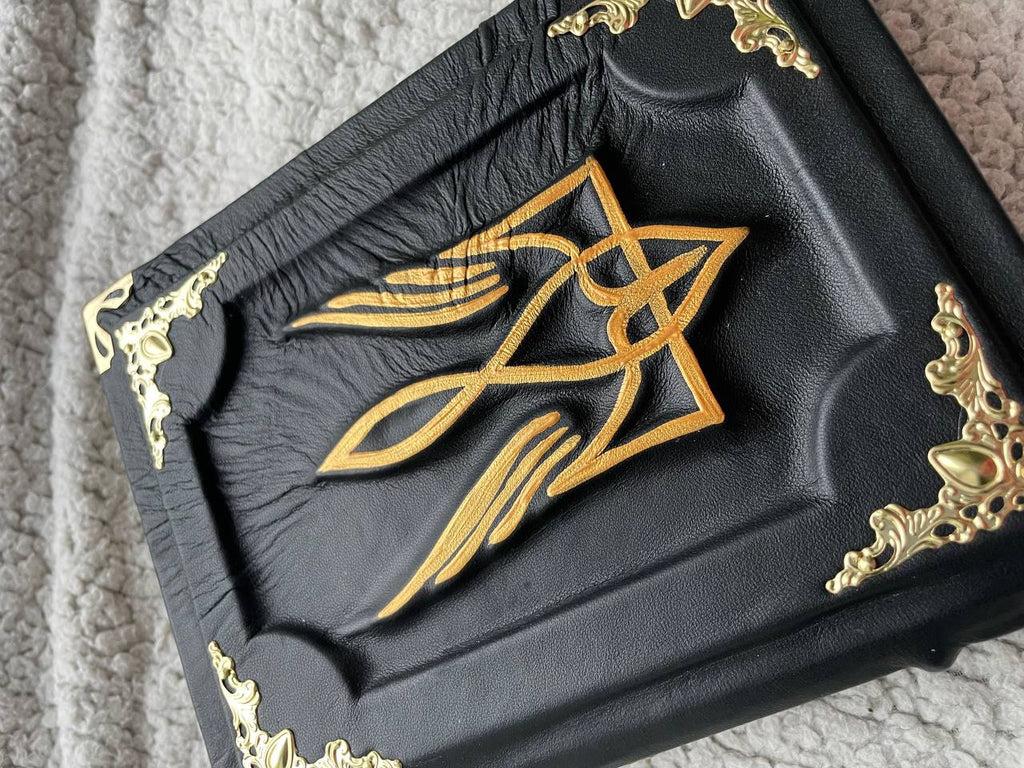 Tryzub Trident Leather Journal – Patriotic Handmade A5 Notebook, Ukrainian Trident Gift