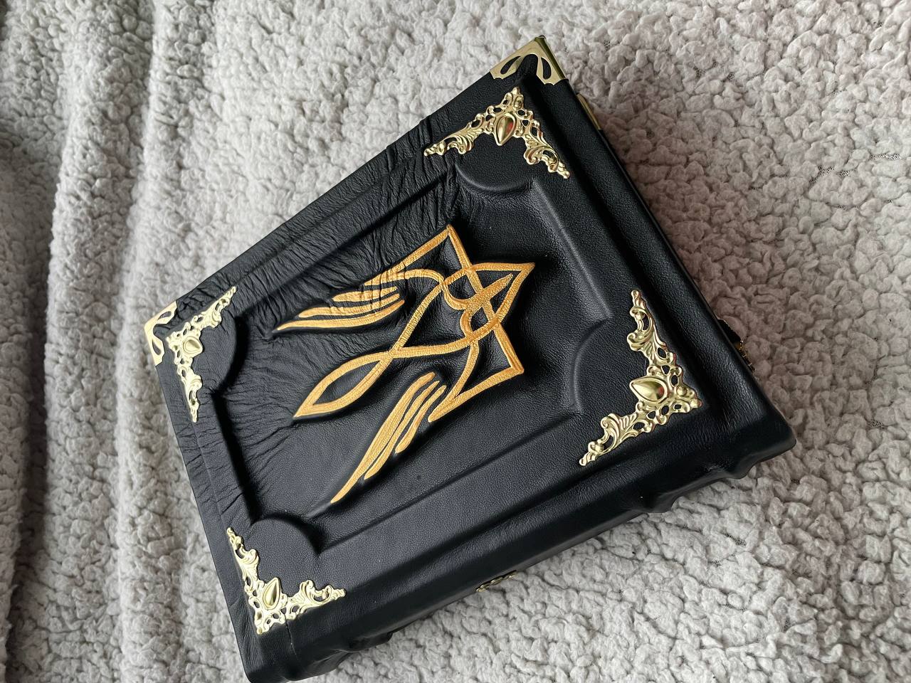 Tryzub Trident Leather Journal – Patriotic Handmade A5 Notebook, Ukrainian Trident Gift