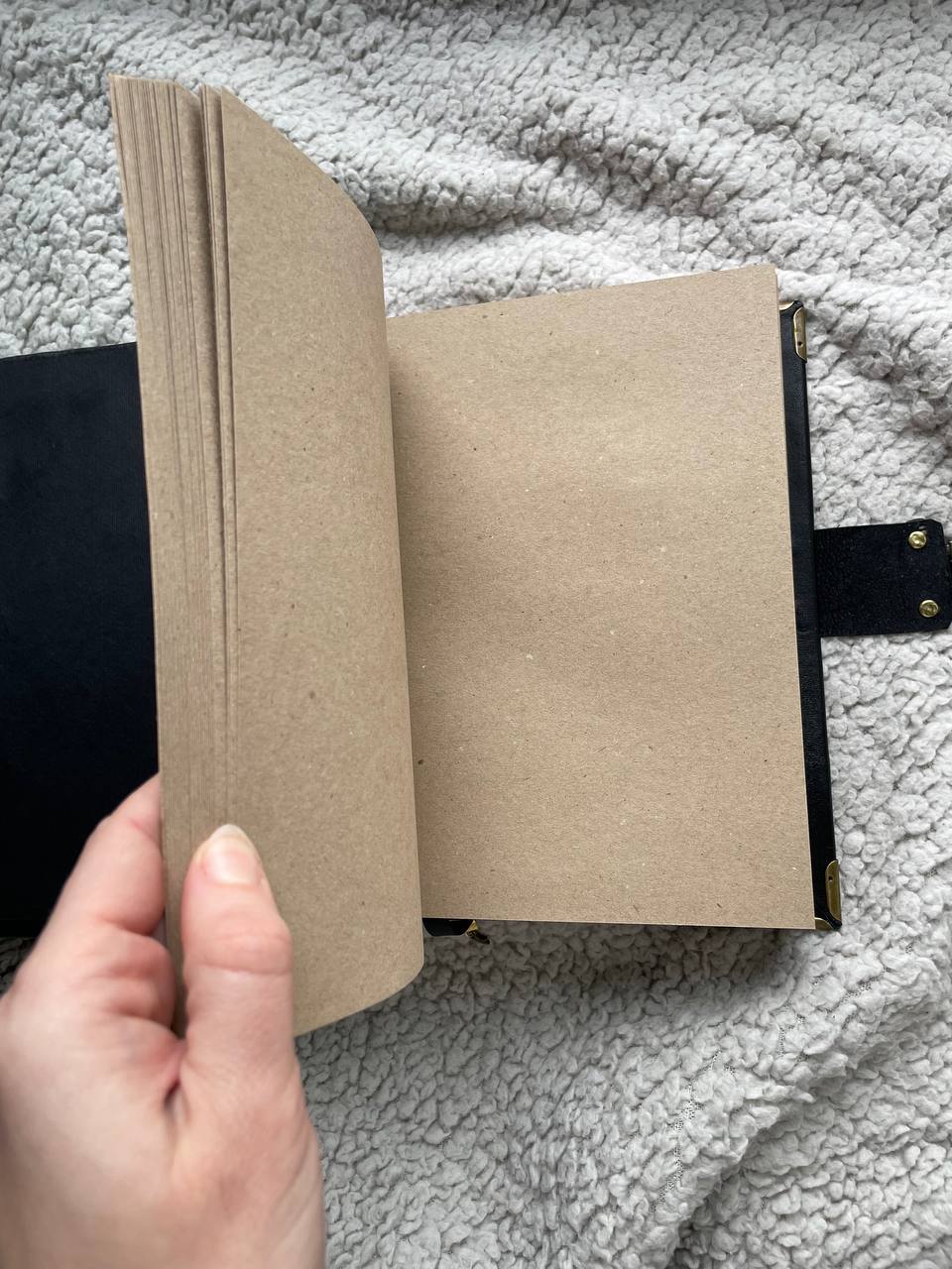 Amethyst Moon Grimoire – Witchcraft Book of Shadows, Handmade Leather Journal, Moon Phases SpellBook
