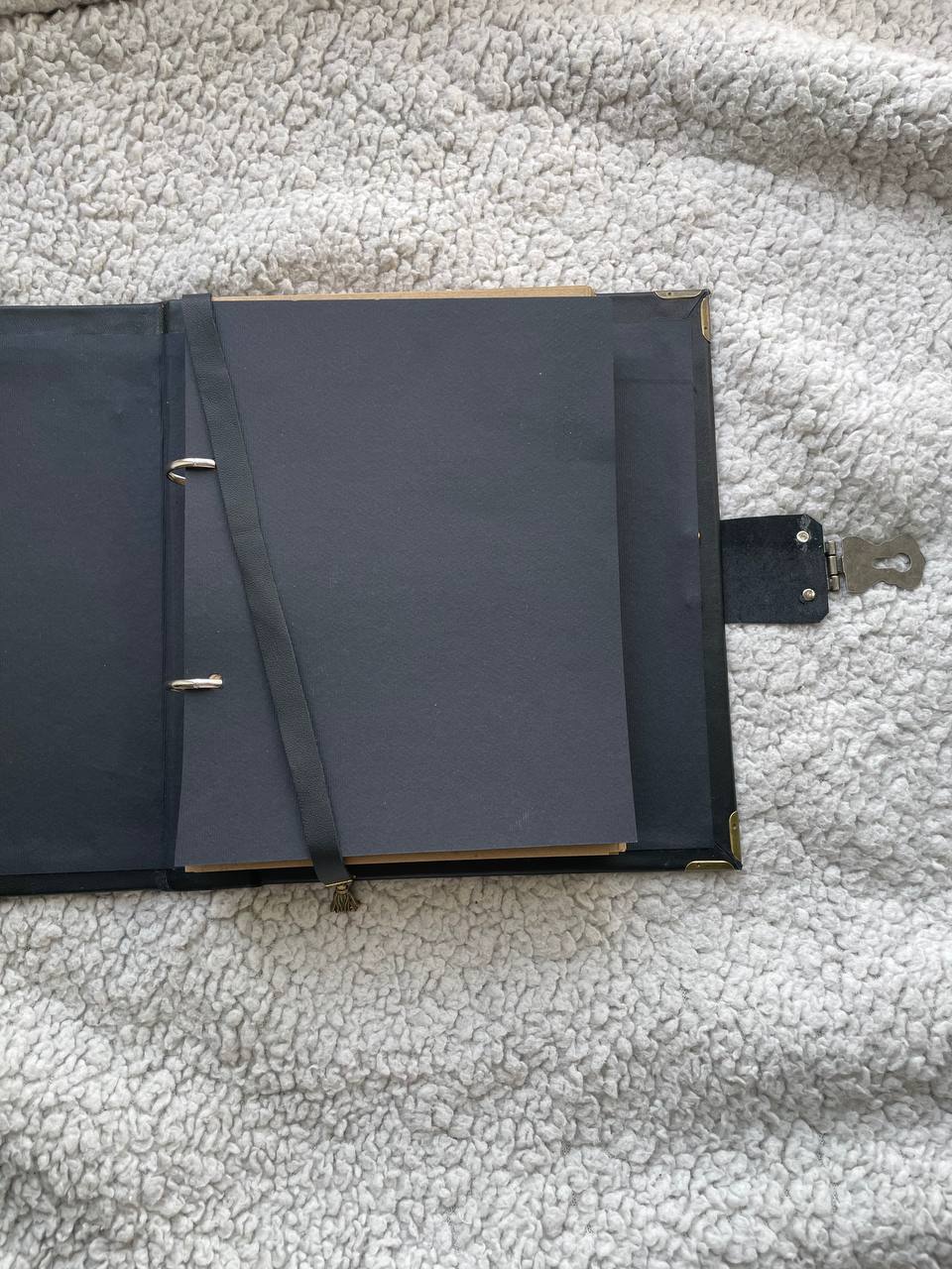 Snake Binder Journal – Handmade Leather Ring Grimoire with Serpent Design