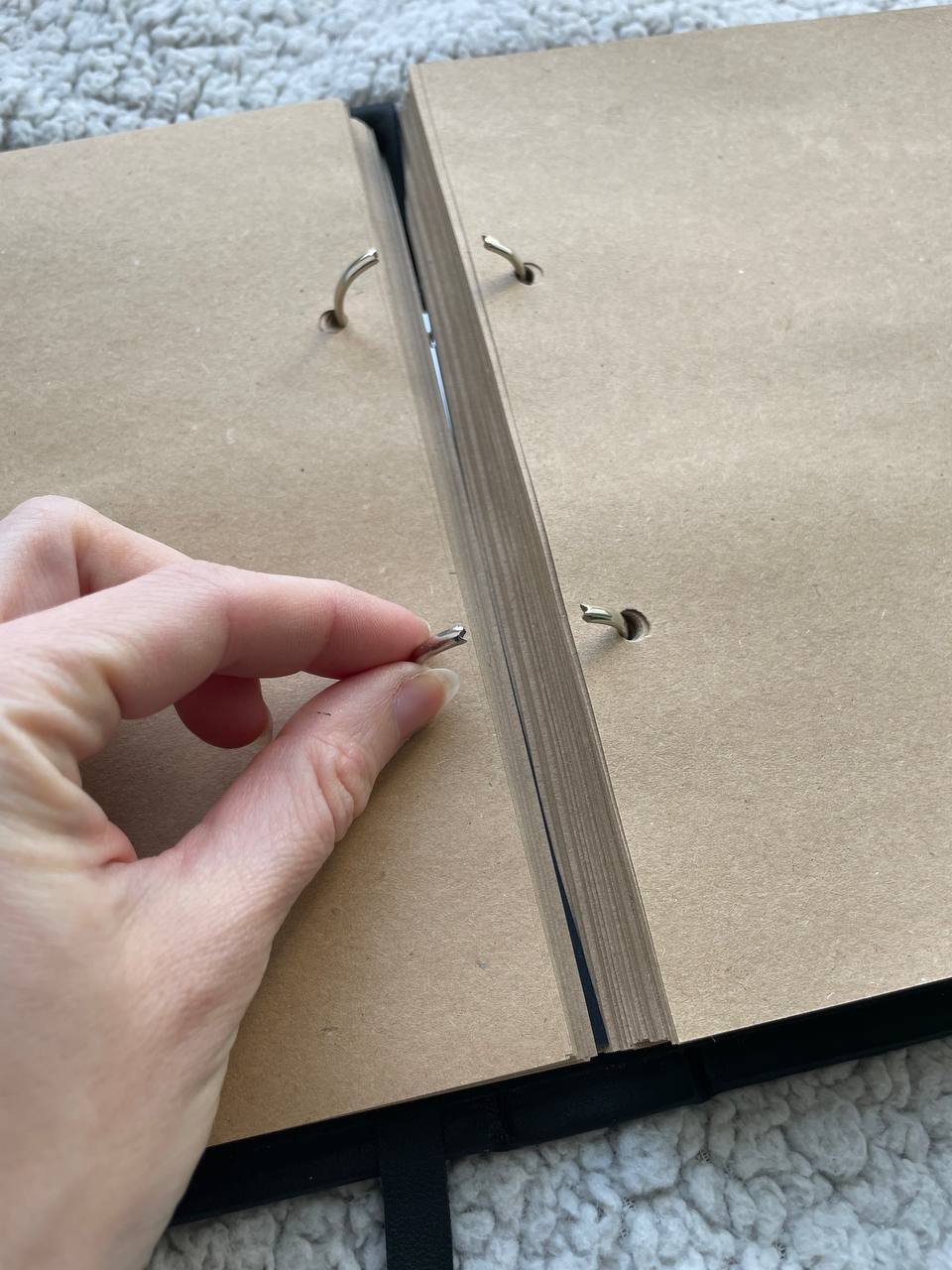 Snake Binder Journal – Handmade Leather Ring Grimoire with Serpent Design