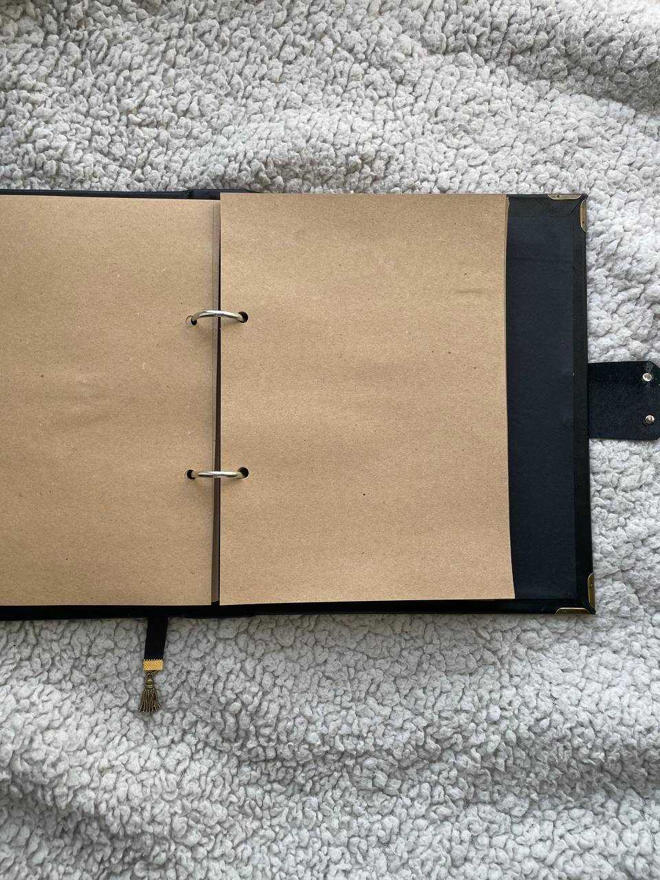 Snake Binder Journal – Handmade Leather Ring Grimoire with Serpent Design