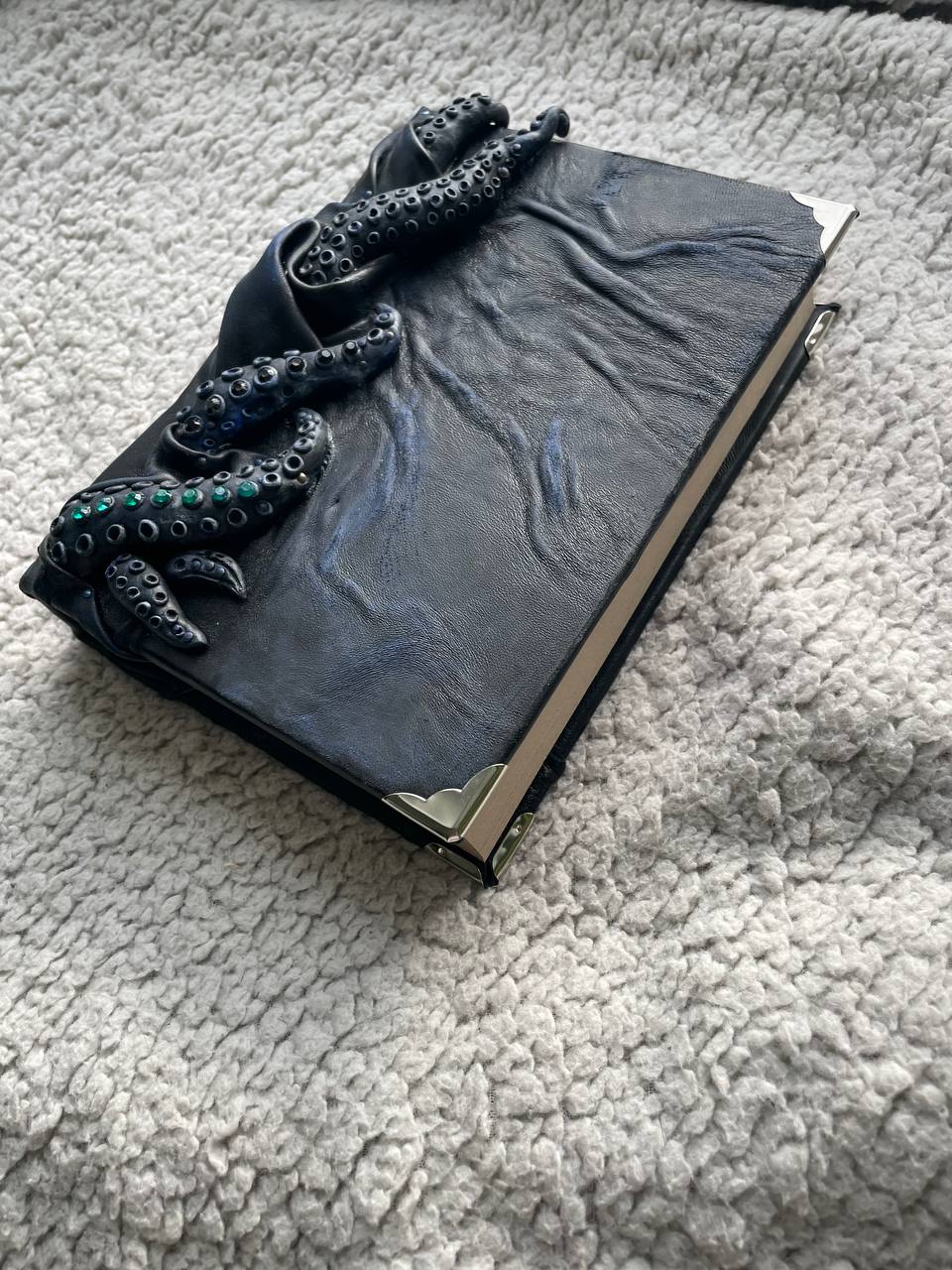 Kraken Grimoire – Dark Fantasy Leather Journal, Gothic Book of Shadows, Ocean Magic