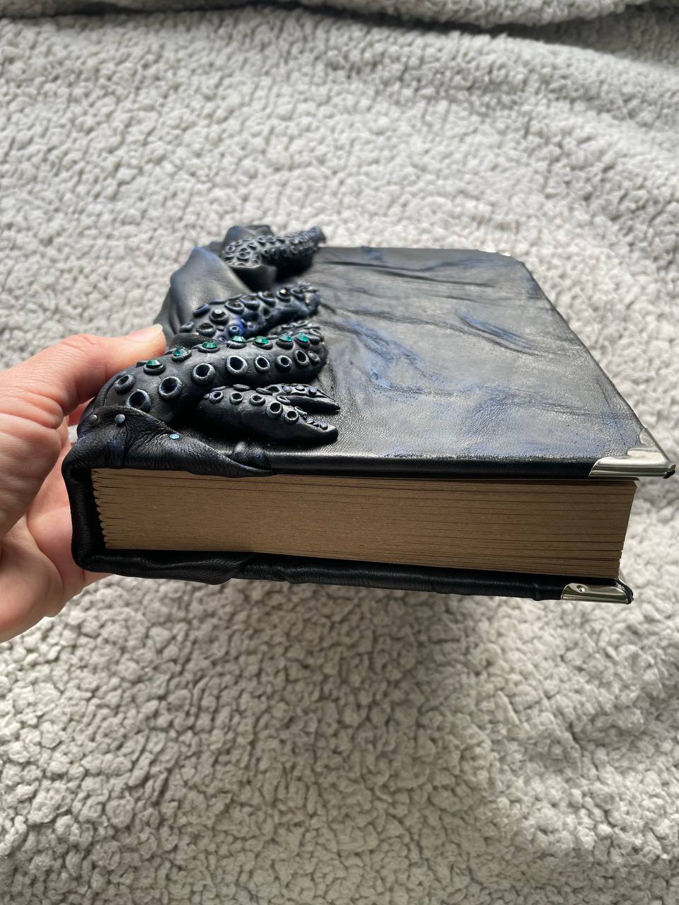 Kraken Grimoire – Dark Fantasy Leather Journal, Gothic Book of Shadows, Ocean Magic