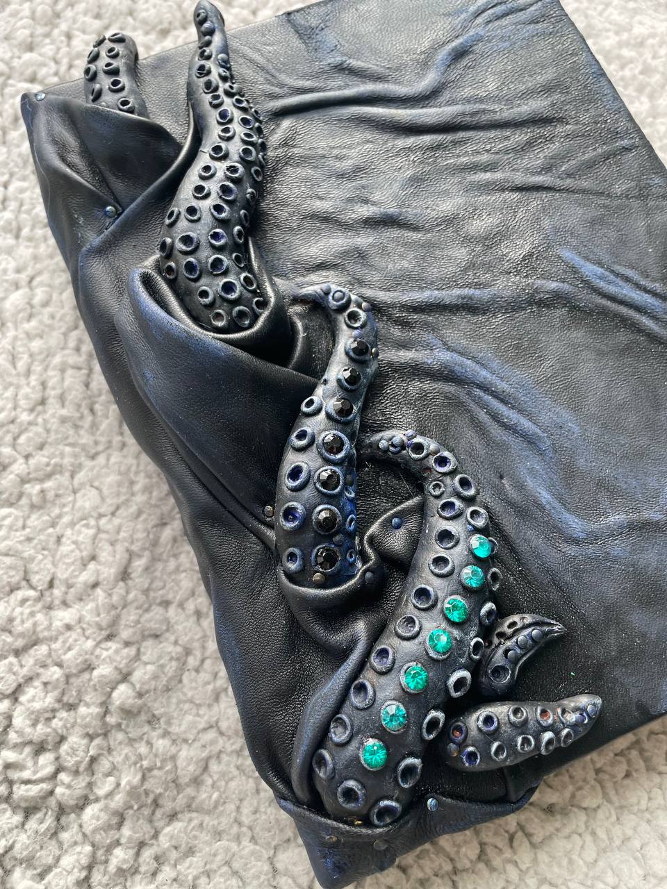 Kraken Grimoire – Dark Fantasy Leather Journal, Gothic Book of Shadows, Ocean Magic