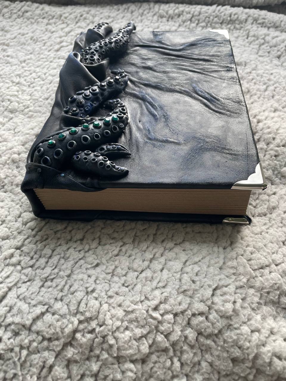 Kraken Grimoire – Dark Fantasy Leather Journal, Gothic Book of Shadows, Ocean Magic