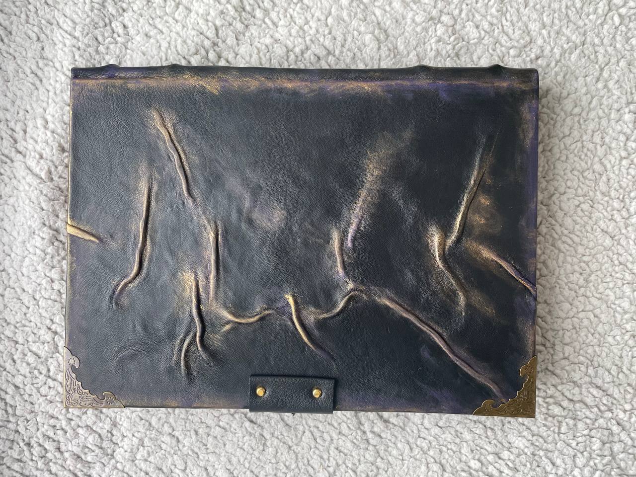 Jester Leather Grimoire | Handmade Gothic Journal | Dark Trickster Notebook |  Luxury Leather Joker Spell Book