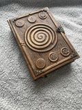 Gothic Leather Grimoire | Handmade Book of Shadows | Occult Journal | Sculpted Cover Spell Book