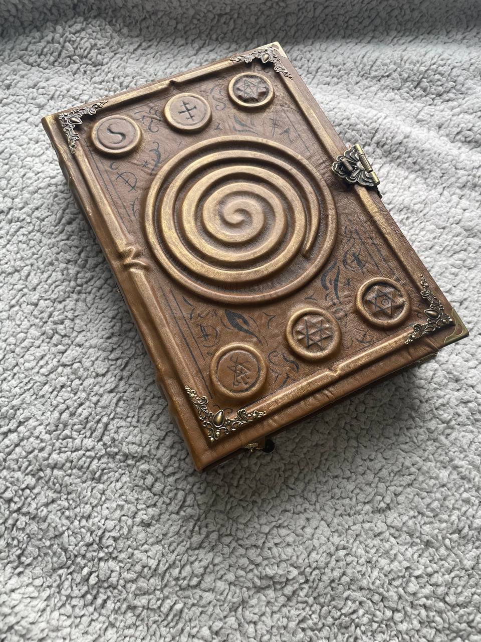 Gothic Leather Grimoire | Handmade Book of Shadows | Occult Journal | Sculpted Cover Spell Book