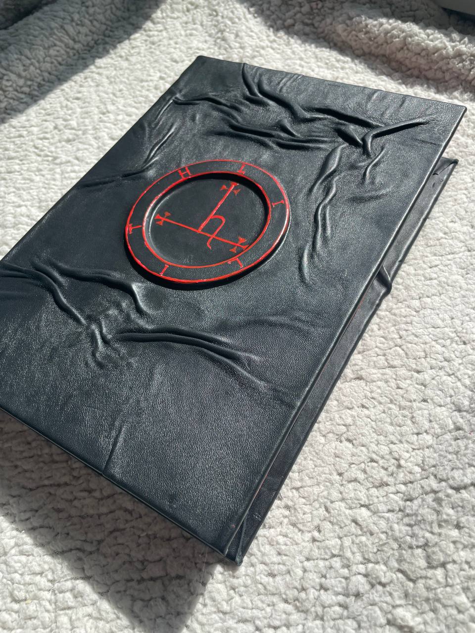Lilith Sigil Grimoire – A4 Black Leather Witchcraft Journal | 600 Pages Handmade Spellbook