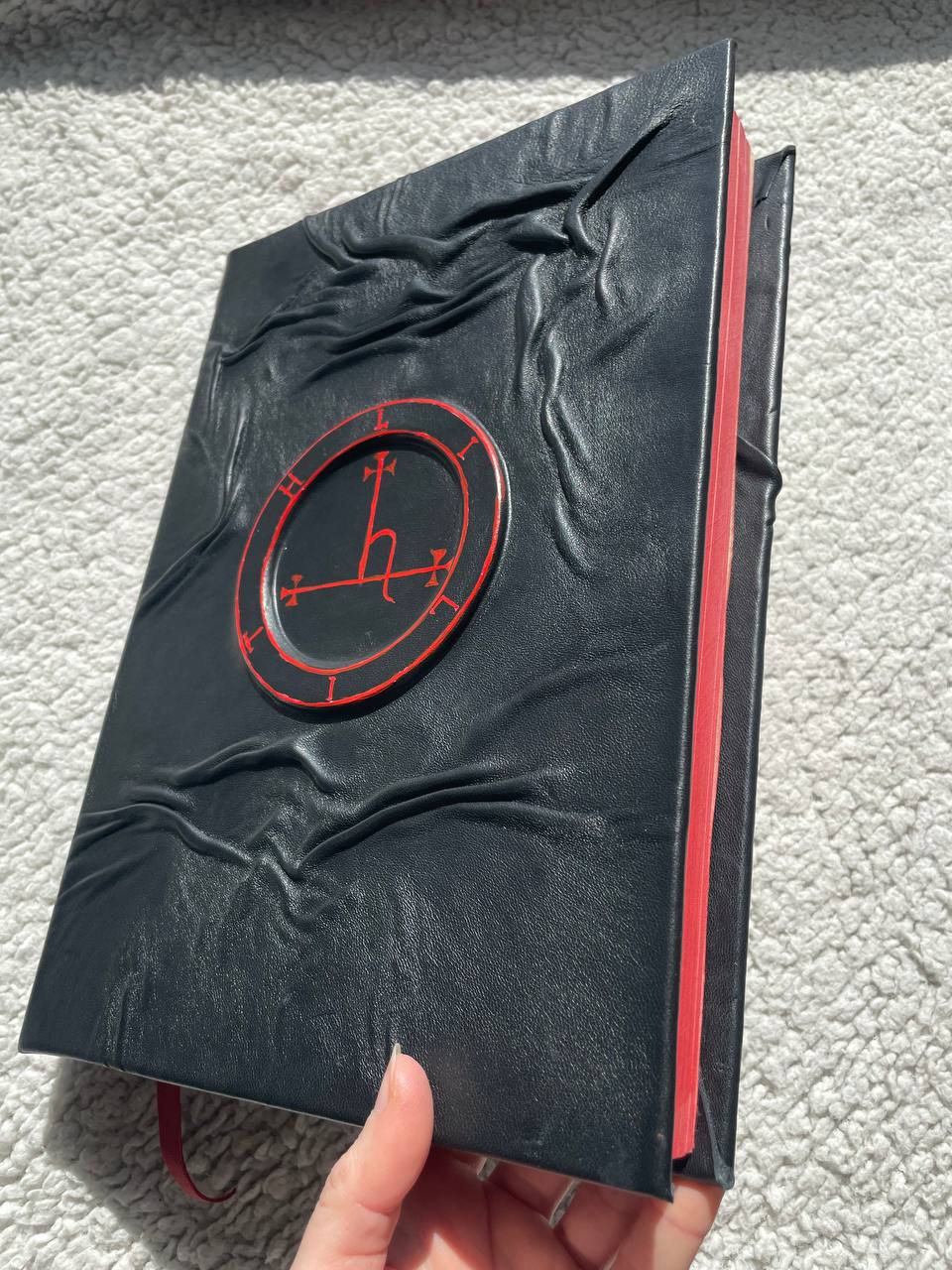 Lilith Sigil Grimoire – A4 Black Leather Witchcraft Journal | 600 Pages Handmade Spellbook