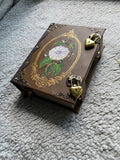 Moon Flower Grimoire, Custom Botanical Witch Journal, Lunar Spell Book, Personalized Wiccan Notebook