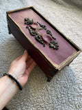 Witch Casket Altar Box, Gothic Occult Storage Chest, Tarot Crystal Box, Mystical Jewelry Organizer