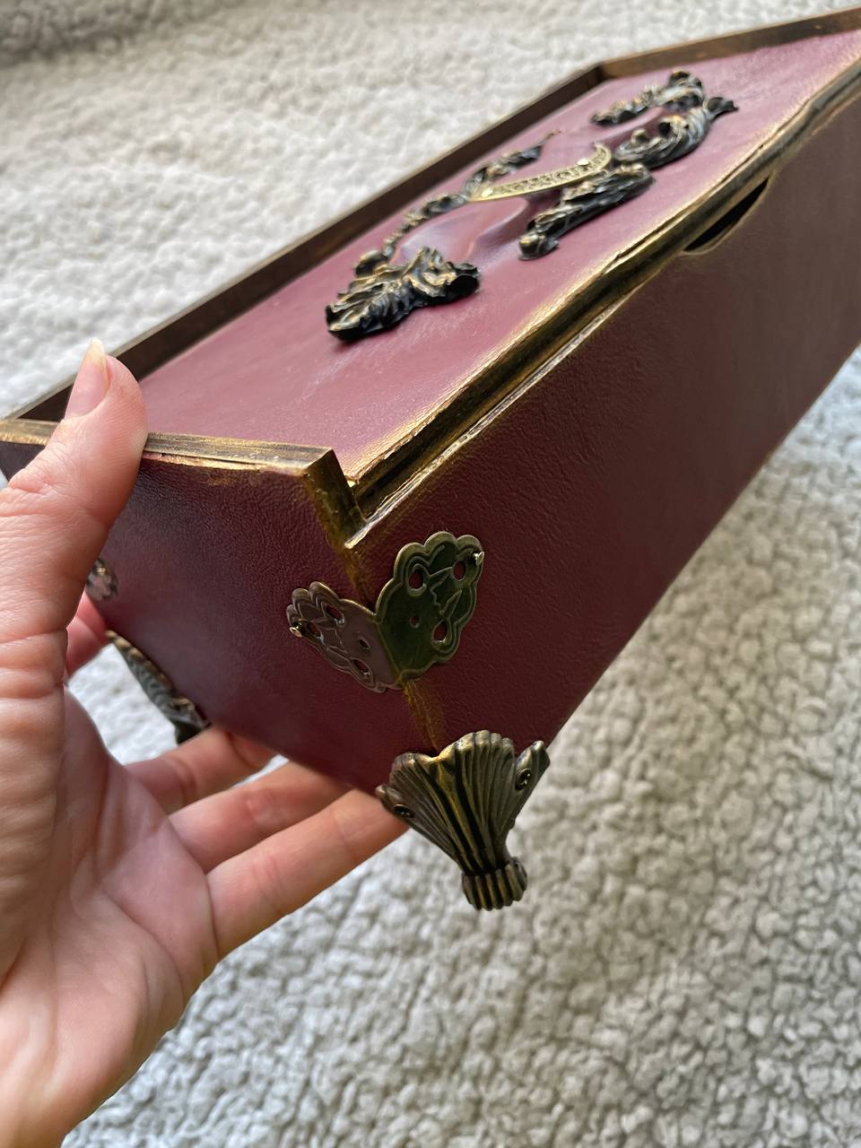 Witch Casket Altar Box, Gothic Occult Storage Chest, Tarot Crystal Box, Mystical Jewelry Organizer