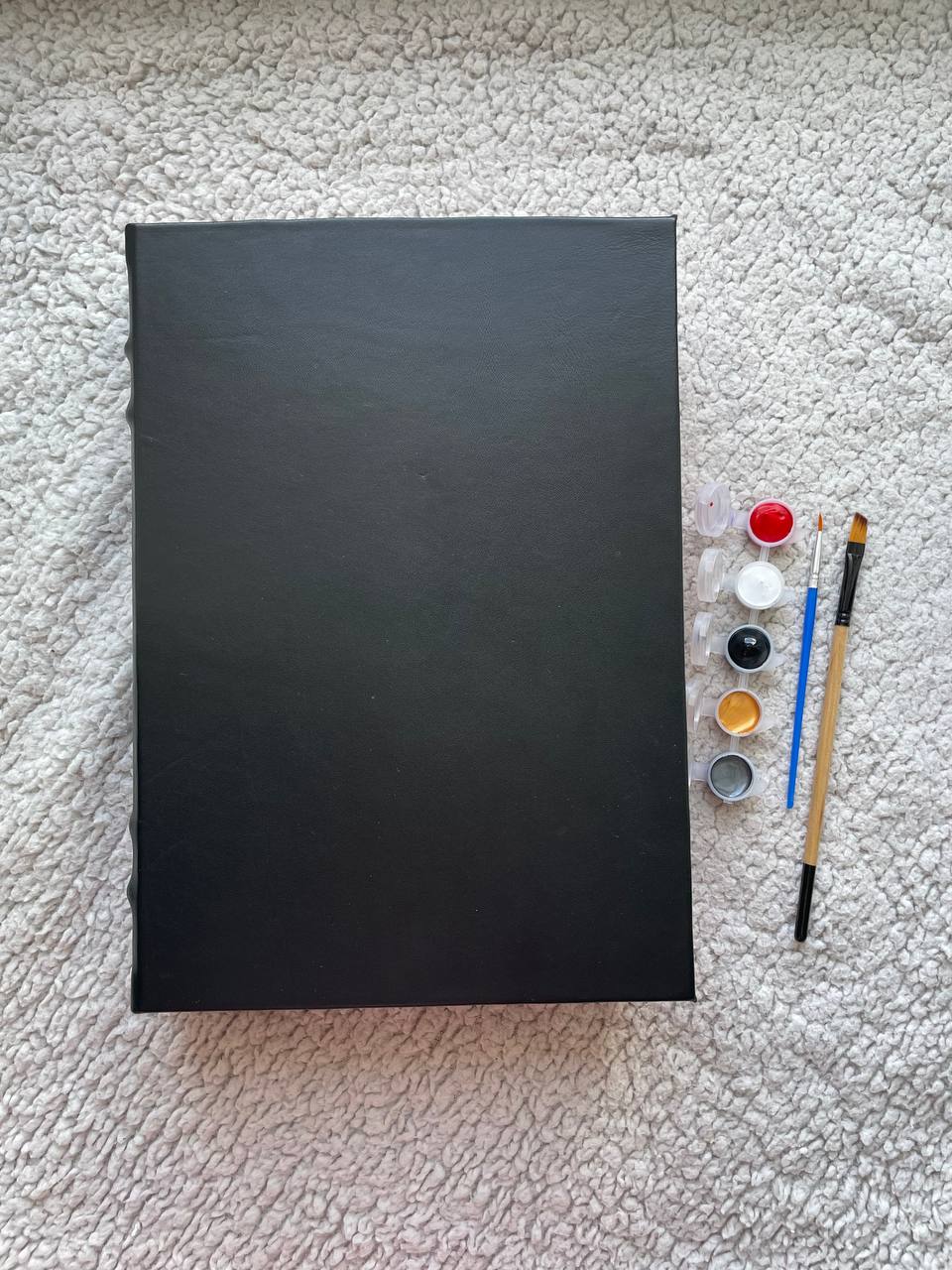 DIY Grimoire Kit, Paint Your Own Book, Handmade Leather Journal Set, Creative Gothic Gift
