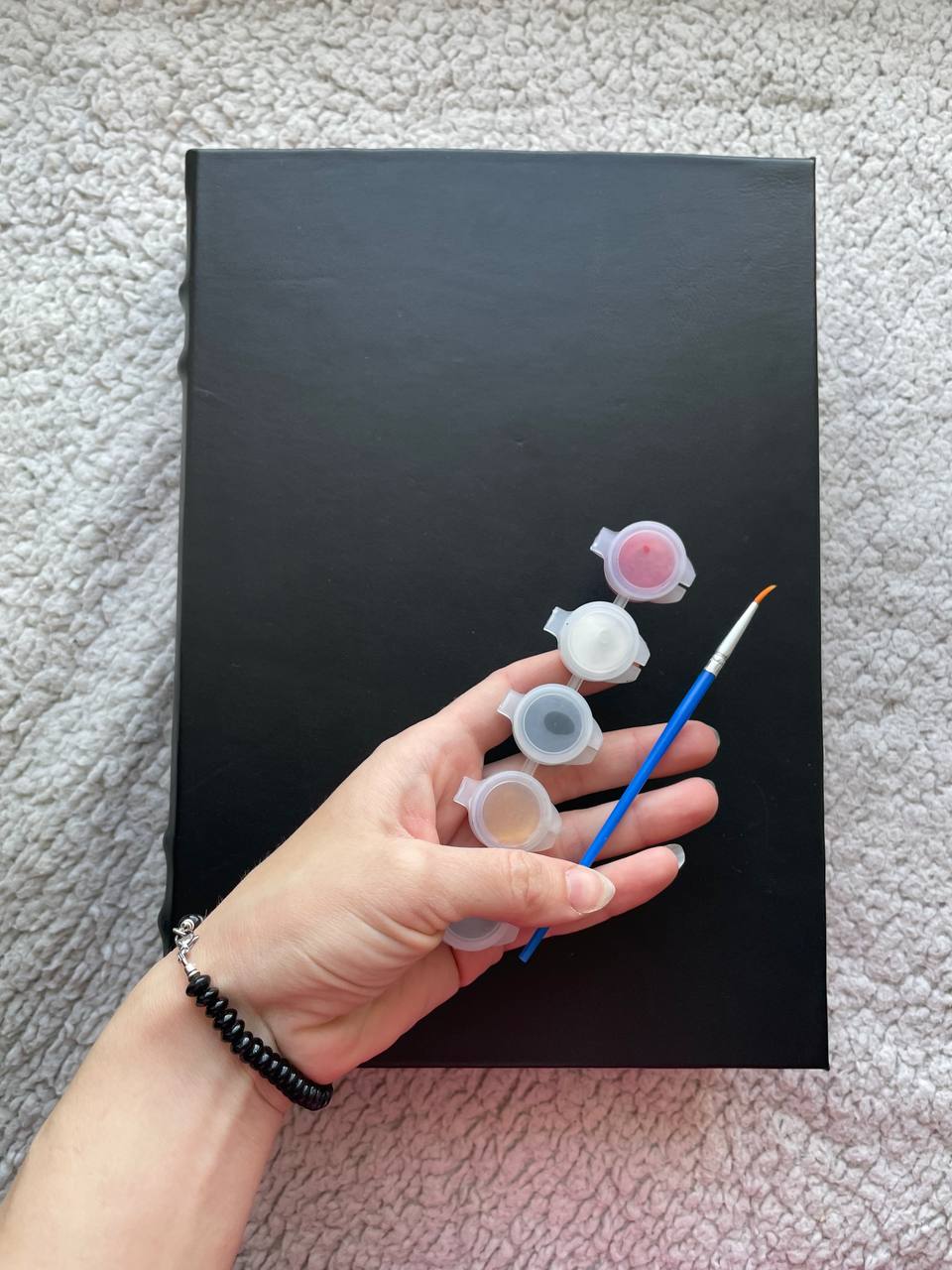 DIY Grimoire Kit, Paint Your Own Book, Handmade Leather Journal Set, Creative Gothic Gift