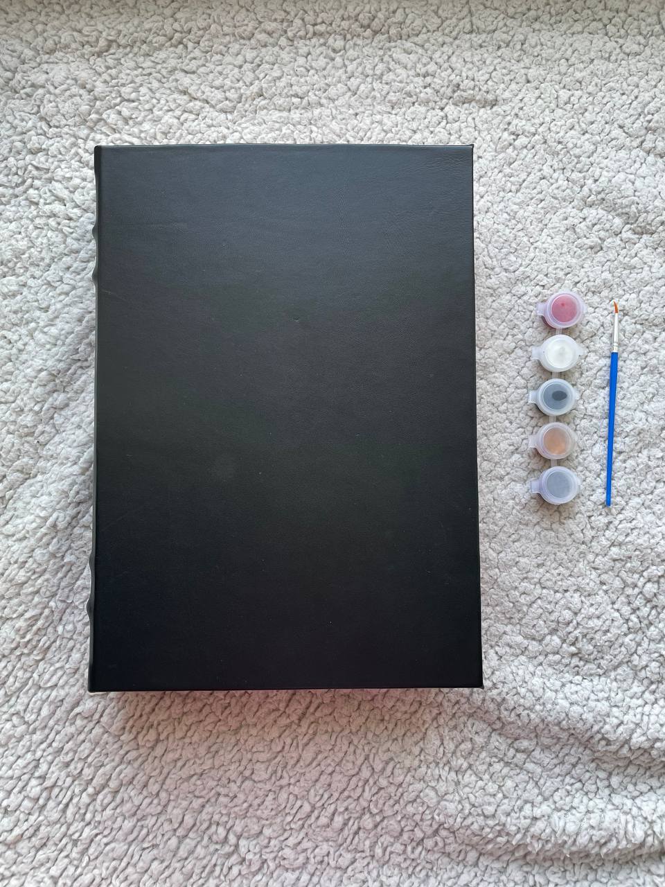 DIY Grimoire Kit, Paint Your Own Book, Handmade Leather Journal Set, Creative Gothic Gift