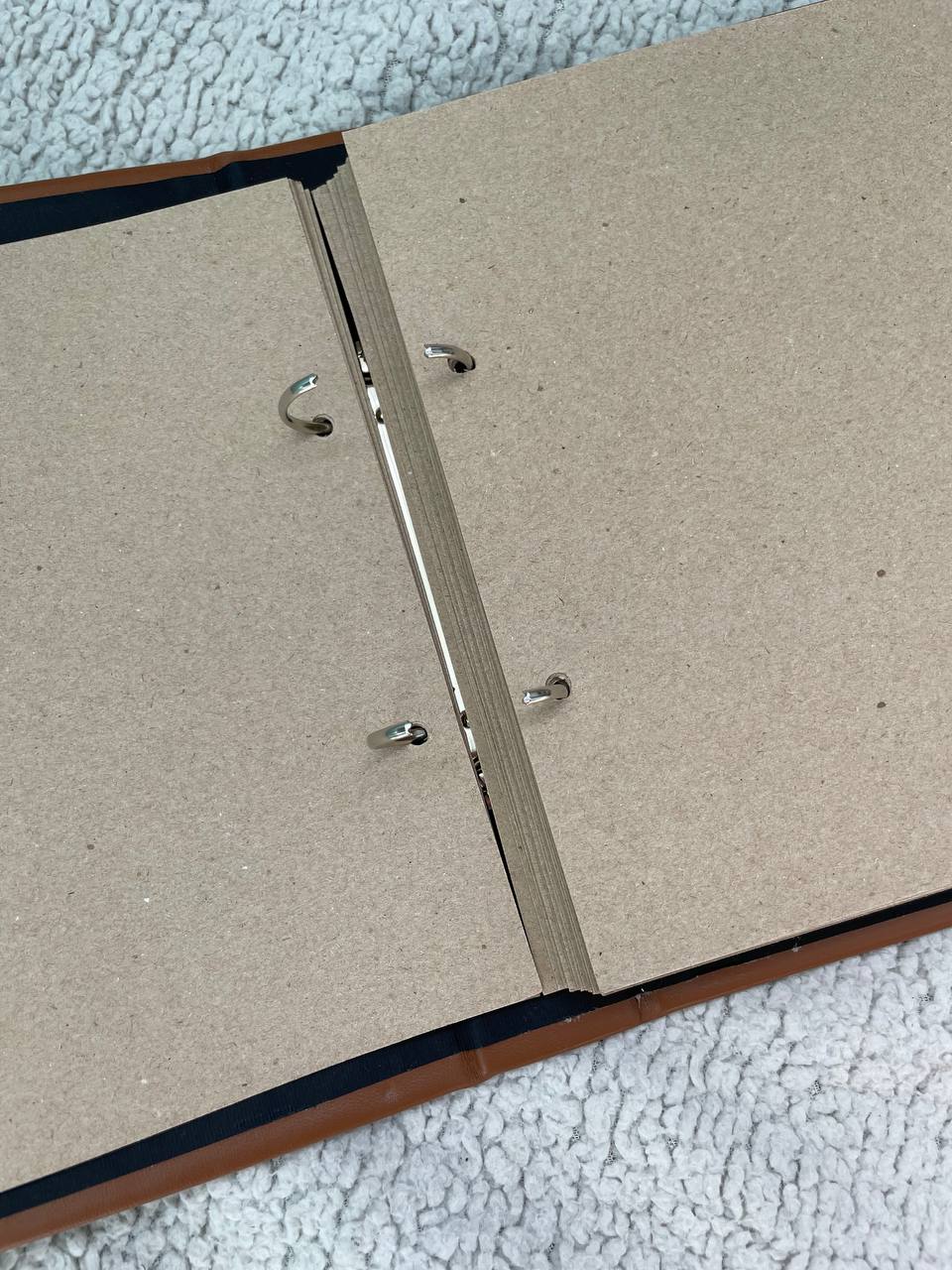 Personalized Memory Album Binder with Secret Ring Box, Handmade Leather Photo Album, Proposal Scrapbook