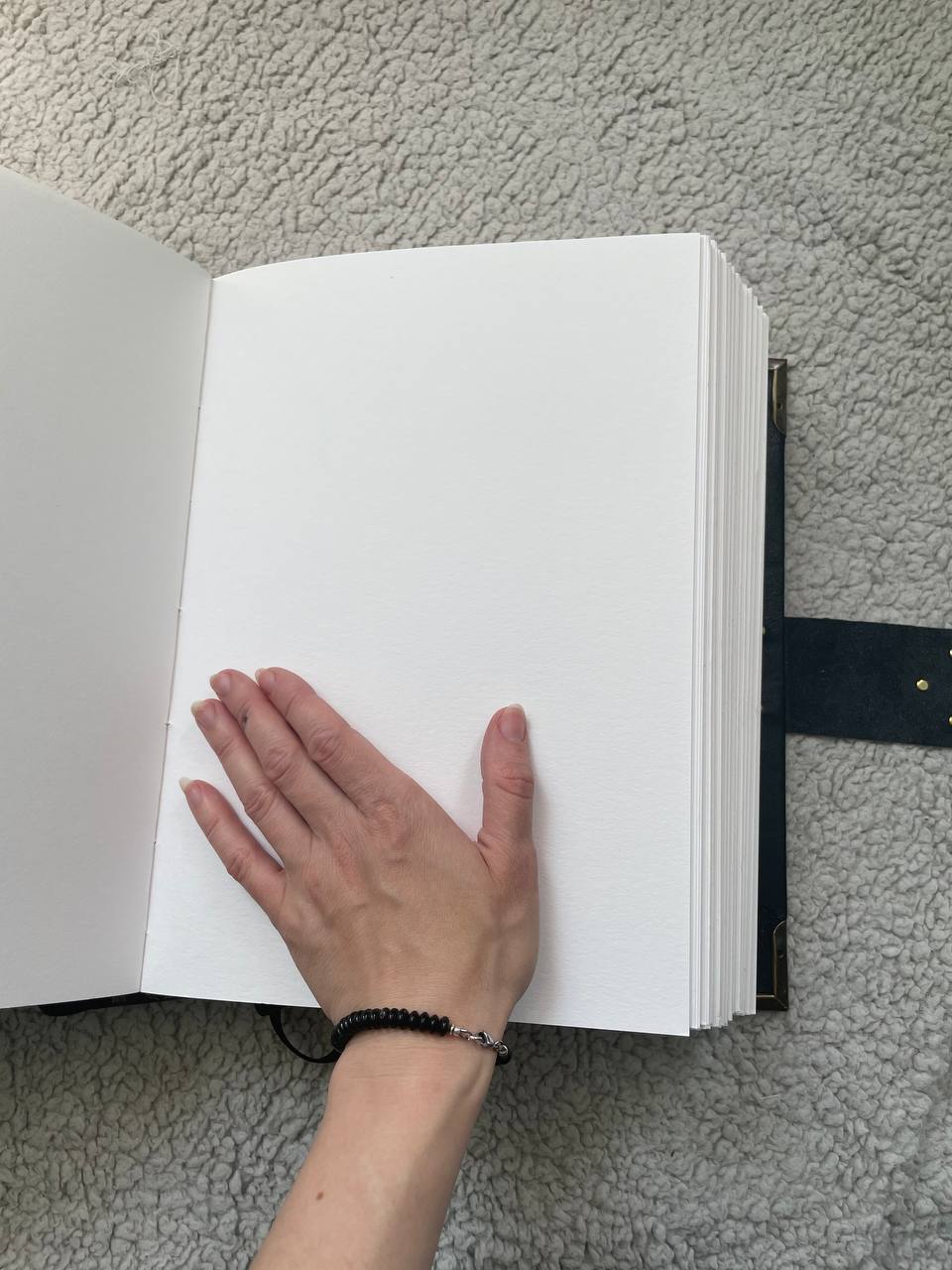 Death's Head Moth Grimoire – Handmade Gothic Journal, Watercolor Paper
