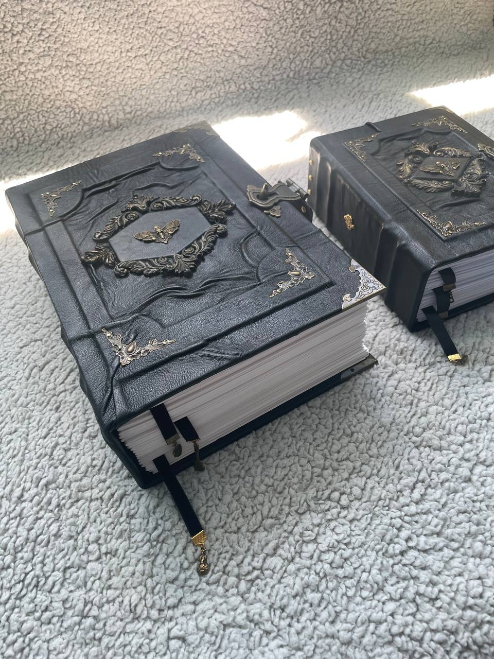 Death's Head Moth Grimoire – Handmade Gothic Journal, Watercolor Paper