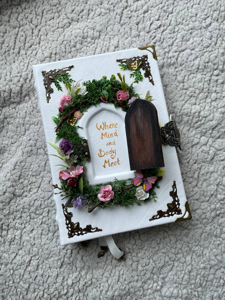 Custom Fairy Grimoire – Secret Garden Journal with Opening Doors