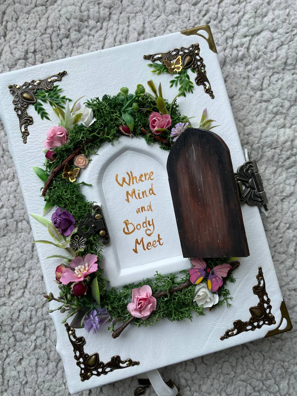 Custom Fairy Grimoire – Secret Garden Journal with Opening Doors