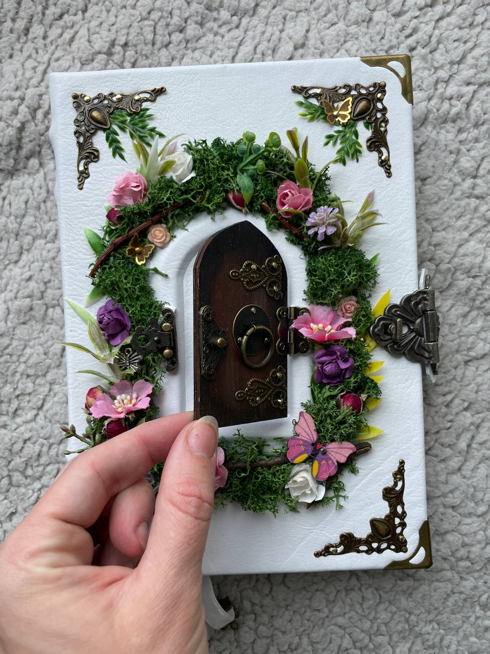 Custom Fairy Grimoire – Secret Garden Journal with Opening Doors