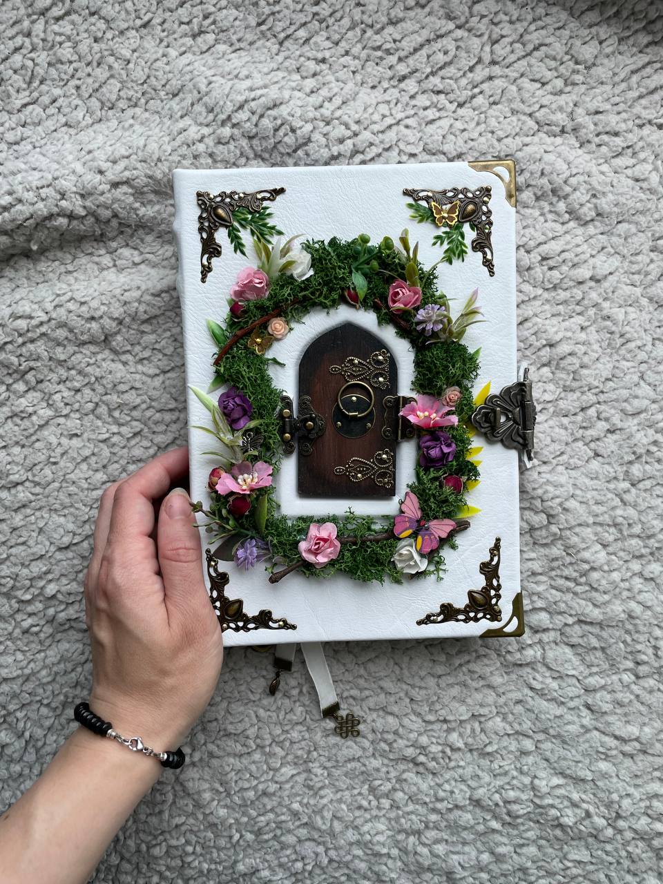 Custom Fairy Grimoire – Secret Garden Journal with Opening Doors